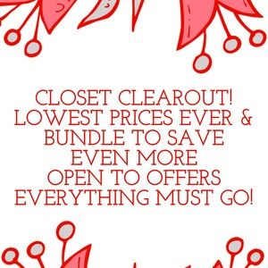 CLOSET CLEAROUT! LOW PRICES, OFFERS, & BUNDLE SAVE